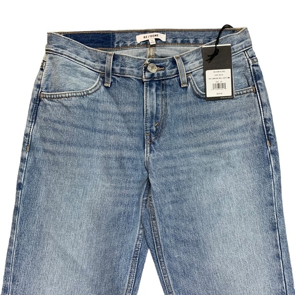 RE/DONE 70s Low-Rise Bell Bottom Jeans In Lake Blue New With Tags Size 25 - Picture 5 of 16
